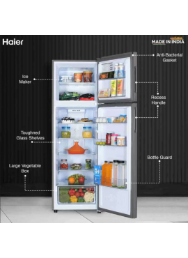 Haier 240 L Frost Free Double Door Top Mount 2 Star Refrigerator  ( HRF-2902ERO-P)