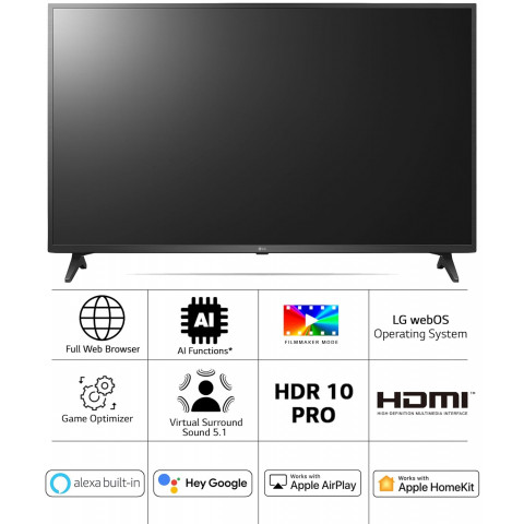LG 108 cm (43 inches) 4K Ultra HD Smart LED TV 