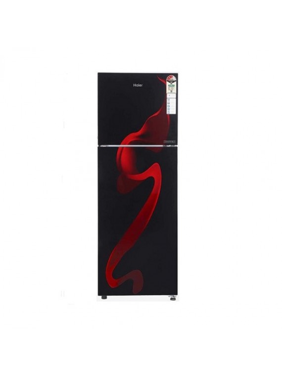 Haier 258 L Frost Free Double Door 3 Star Convertible Refrigerator Black Spiral Glass/Black Spiral, HRF-2784CSG-E