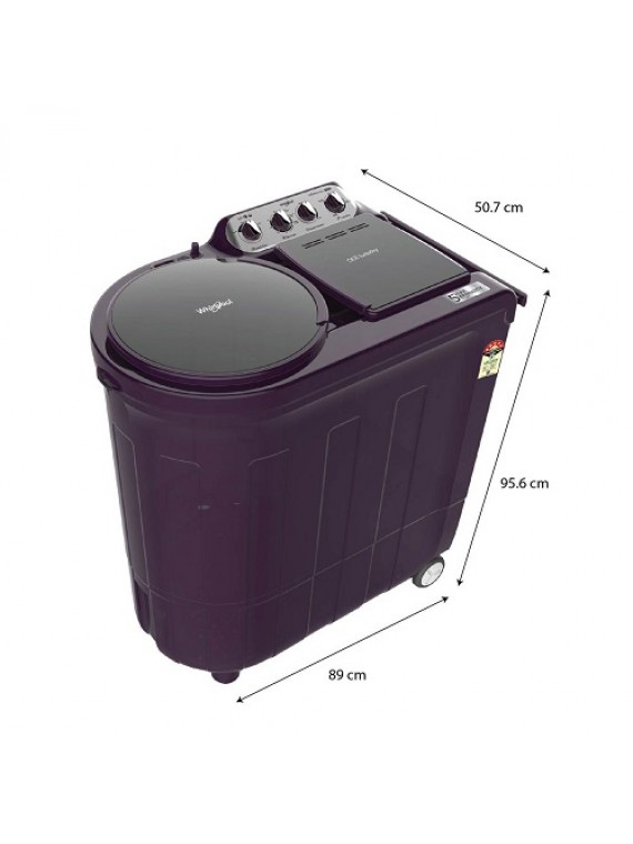 Whirlpool 8.5 Kg 5 Star Semi-Automatic Top Loading Washing Machine ACE 8.5 TURBO DRY, Purple Dazzle